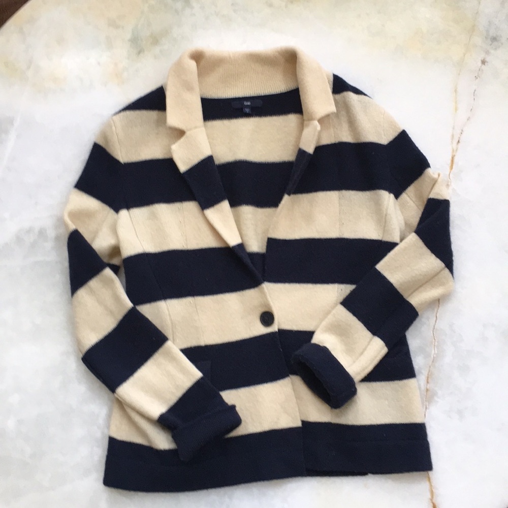Gap blue & beige cardigan
